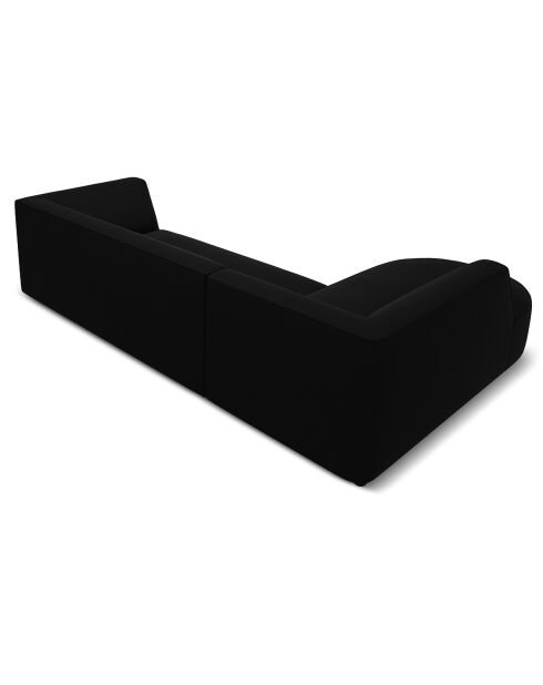 Canapé D'Angle Gauche Velours Charles 4 Places noir - 273x180x69 cm
