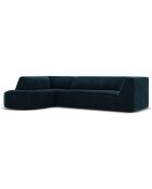 Canapé D'Angle Gauche Velours Charles 4 Places pétrole profond - 273x180x69 cm