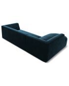 Canapé D'Angle Gauche Velours Charles 4 Places pétrole profond - 273x180x69 cm