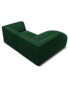 Canapé D'Angle Gauche Velours Charles 3 Places vert- 186x180x69 cm