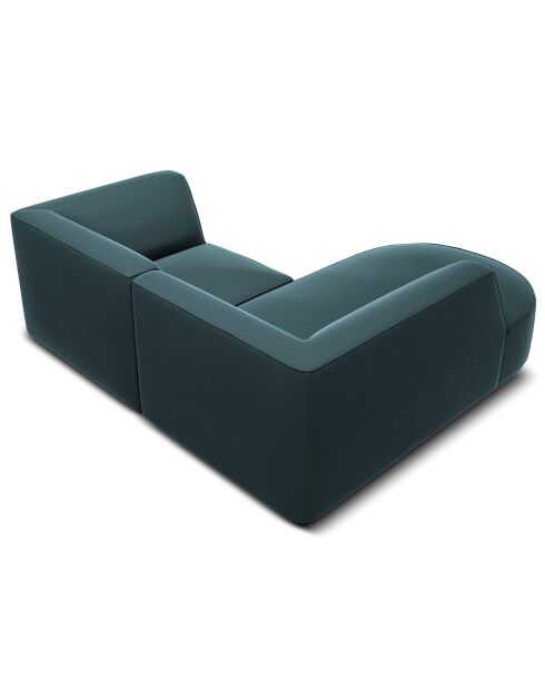 Charles Velvet Linkerhoekbank 3-zits blauw - 186x180x69 cm