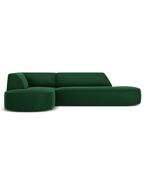 Canapé D'Angle Gauche Velours Charles 4 Places vert - 273x180x69 cm