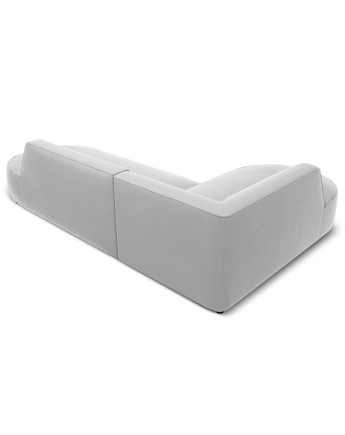 Canapé D'Angle Gauche Velours Charles 4 Places gris clair - 273x180x69 cm