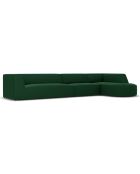 Canapé D'Angle Droit Velours Charles 5 Places vert - 366x180x69 cm