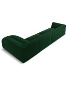 Canapé D'Angle Droit Velours Charles 5 Places vert - 366x180x69 cm