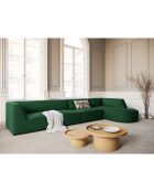 Canapé D'Angle Droit Velours Charles 5 Places vert - 366x180x69 cm
