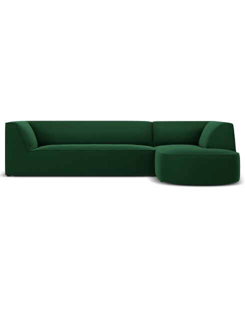 Canapé D'Angle Droit Velours Charles 4 Places vert - 273x180x69 cm