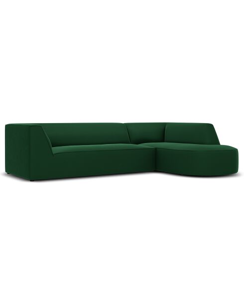 Canapé D'Angle Droit Velours Charles 4 Places vert - 273x180x69 cm