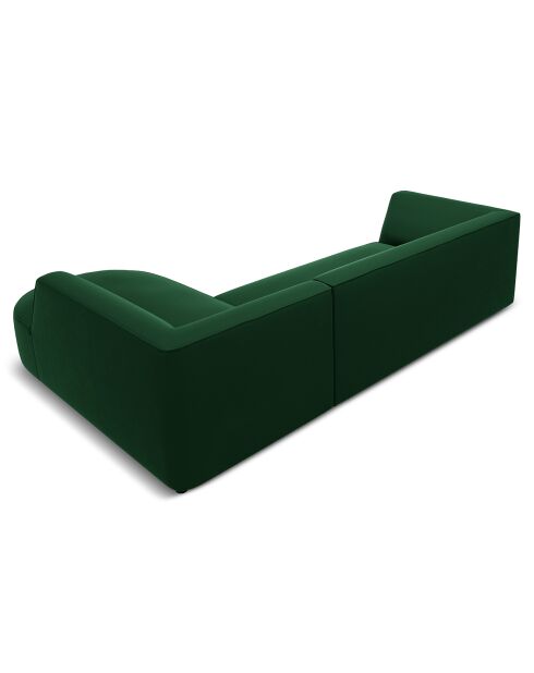 Canapé D'Angle Droit Velours Charles 4 Places vert - 273x180x69 cm