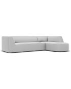Canapé D'Angle Droit Velours Charles 4 Places gris clair - 273x180x69 cm