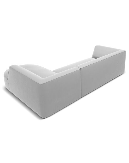 Canapé D'Angle Droit Velours Charles 4 Places gris clair - 273x180x69 cm