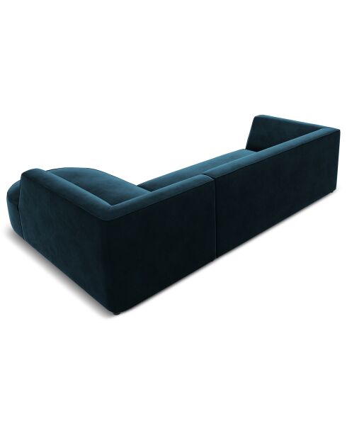 Canapé D'Angle Droit Velours Charles 4 Places pétrole profond - 273x180x69 cm