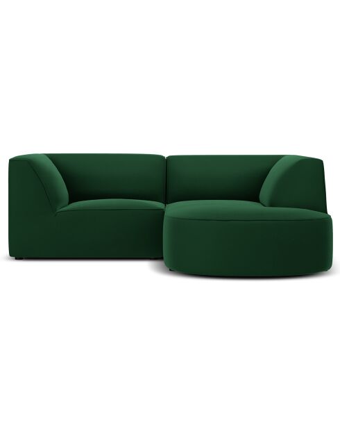 Canapé D'Angle Droit Velours Charles 3 Places vert - 186x180x69 cm