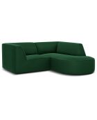 Canapé D'Angle Droit Velours Charles 3 Places vert - 186x180x69 cm