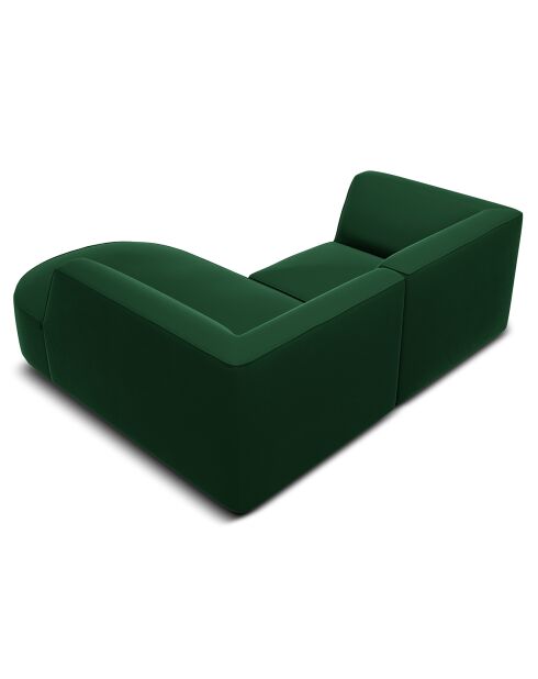 Canapé D'Angle Droit Velours Charles 3 Places vert - 186x180x69 cm