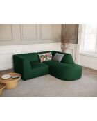 Canapé D'Angle Droit Velours Charles 3 Places vert - 186x180x69 cm