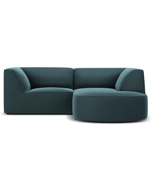 Charles Velvet Rechterhoekbank 3-zits blauw - 186x180x69 cm