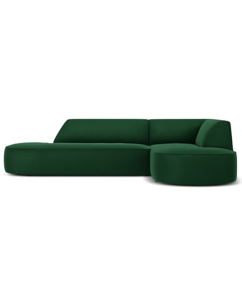 Canapé D'Angle Droit Velours Charles 4 Places vert - 273x180x69 cm