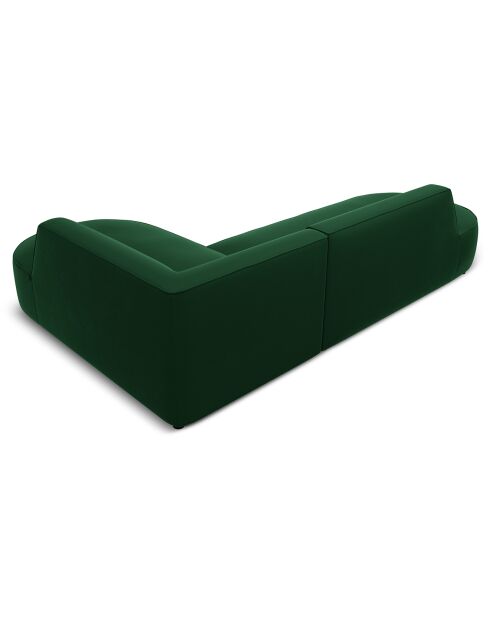 Canapé D'Angle Droit Velours Charles 4 Places vert - 273x180x69 cm