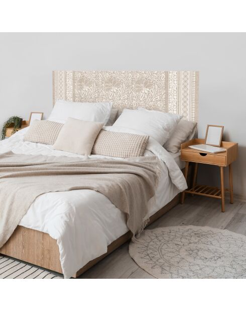 Tête de lit en vinyle Chandra beige - 80x180 cm