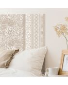 Tête de lit en vinyle Chandra beige - 80x105 cm