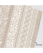 Tête de lit en vinyle Chandra beige - 80x105 cm