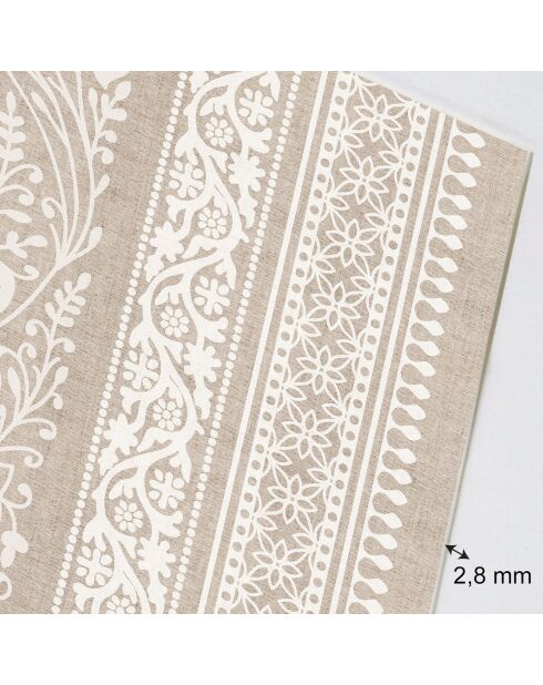 Tête de lit en vinyle Chandra beige - 80x150 cm