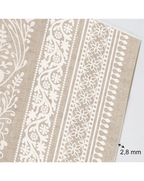 Tête de lit en vinyle Chandra beige - 80x200 cm