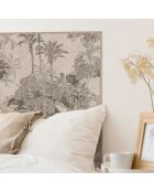 Tête de lit en vinyle Sri Lanka beige - 80x150 cm