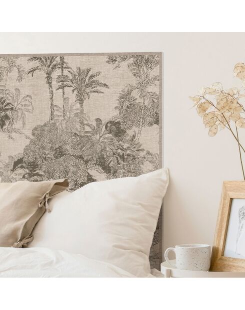 Tête de lit en vinyle Sri Lanka beige - 80x300 cm