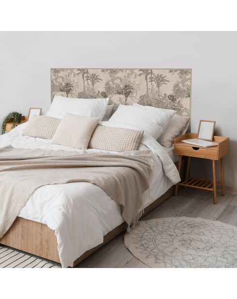 Tête de lit en vinyle Sri Lanka beige - 80x300 cm