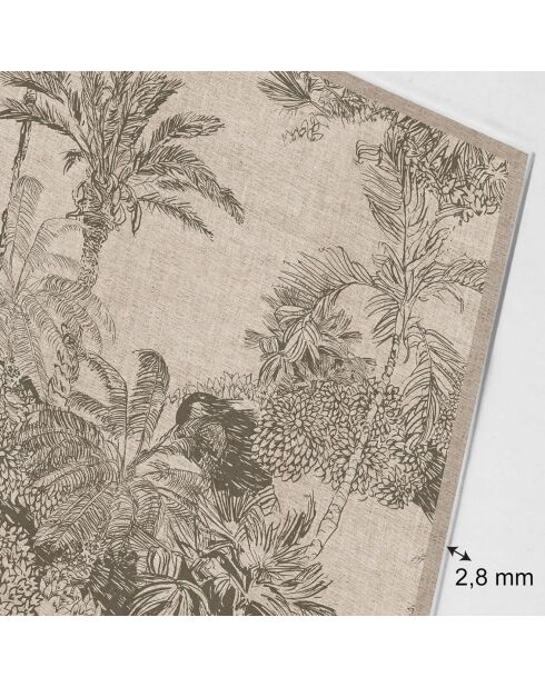 Tête de lit en vinyle Sri Lanka beige - 80x300 cm