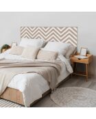 Tête de lit en vinyle Natural Chevron Horizontal beige - 80x150 cm