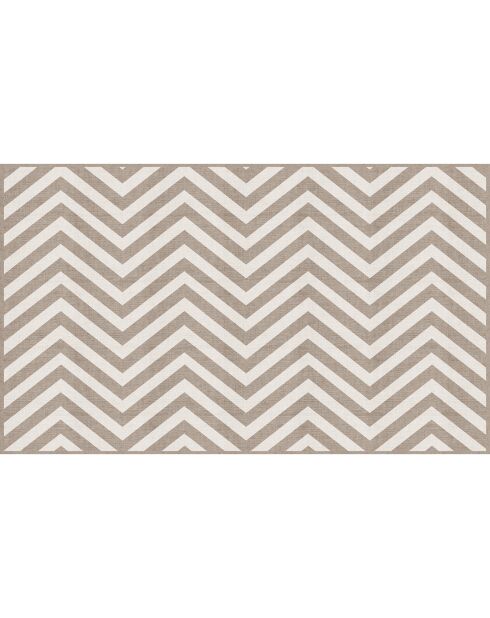Tête de lit en vinyle Natural Chevron Horizontal beige - 80x135 cm