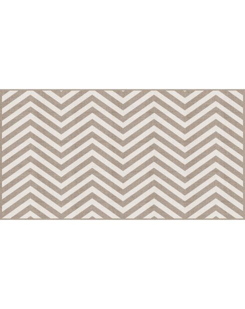 Tête de lit en vinyle Natural Chevron Horizontal beige - 80x150 cm