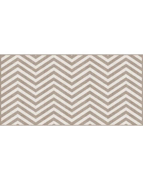 Tête de lit en vinyle Natural Chevron Horizontal beige - 80x160 cm