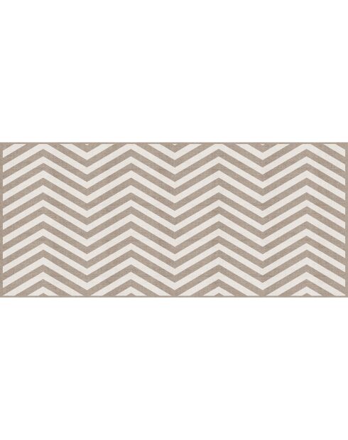 Tête de lit en vinyle Natural Chevron Horizontal beige - 80x180 cm