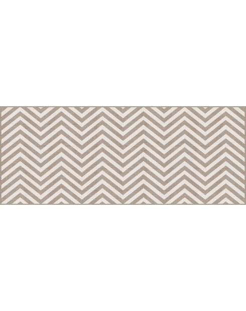 Tête de lit en vinyle Natural Chevron Horizontal beige - 80x200 cm