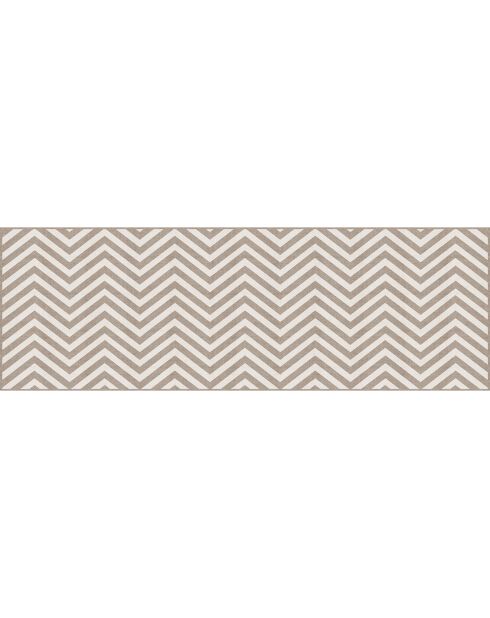 Tête de lit en vinyle Natural Chevron Horizontal beige - 80x300 cm