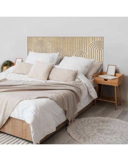 Tête de lit en vinyle Natural Arcos Dorados beige - 80x150 cm