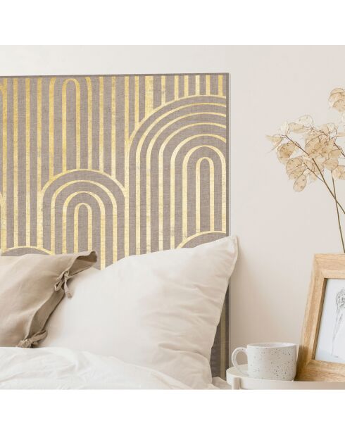 Tête de lit en vinyle Natural Arcos Dorados beige - 80x160 cm