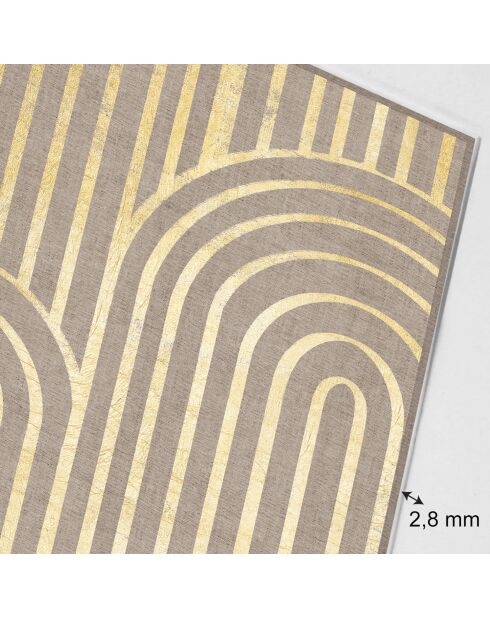 Tête de lit en vinyle Natural Arcos Dorados beige - 80x160 cm