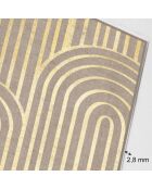 Tête de lit en vinyle Natural Arcos Dorados beige - 80x200 cm