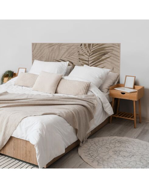 Tête de lit en vinyle Natural Palmeras Sepia beige - 80x150 cm