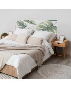 Tête de lit en vinyle Natural Hojas Verdes naturel/vert - 80x105 cm