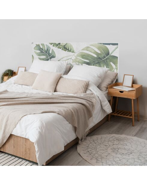 Tête de lit en vinyle Natural Hojas Verdes naturel/vert - 80x150 cm