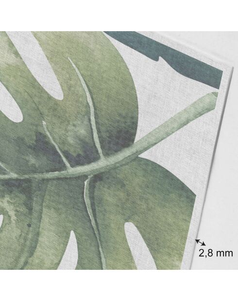 Tête de lit en vinyle Natural Hojas Verdes naturel/vert - 80x135 cm