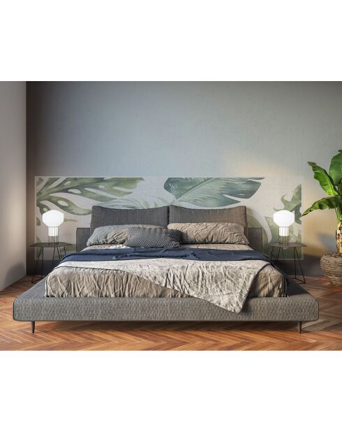 Tête de lit en vinyle Natural Hojas Verdes naturel/vert - 80x150 cm