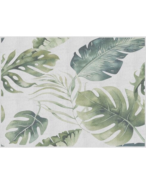 Tête de lit en vinyle Natural Hojas Verdes naturel/vert - 80x105 cm