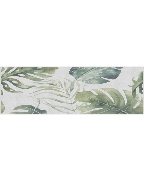 Testiera in vinile naturale Hojas Verdes naturale/verde - 100x300 cm
